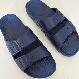 Women's Navy Double Strap Sandals